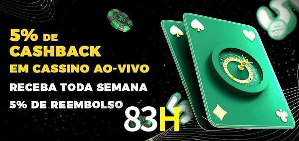 Promoções do cassino ao Vivo 83H