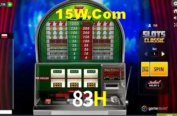 Tela de boas-vindas e lobby de jogos do aplicativo 83H